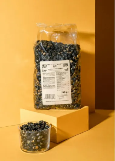 Graines de soja noires grillées et salées 750 g - Snack croquant pour l'entre-deux grillé sans graisse