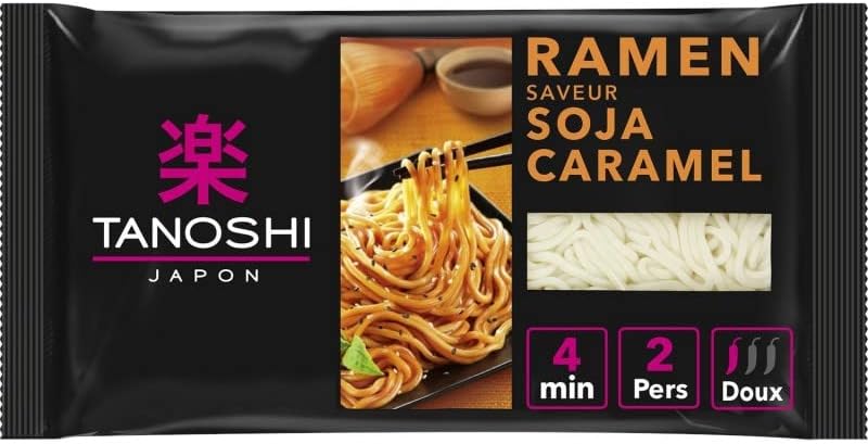 TANOSHI - Nouilles Ramen Soja Caramel - Saveurs Asiatiques - 360g de Plaisir Umami ! - Lot De 3 - Vendu Par Lot