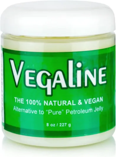 Vegaline – Alternative 100 % naturelle, végétalienne et hypoallergénique à la gelée de pétrole – Sans pétrole – Lèvres, mains, bébé, démaquillant et plus encore (227 g)