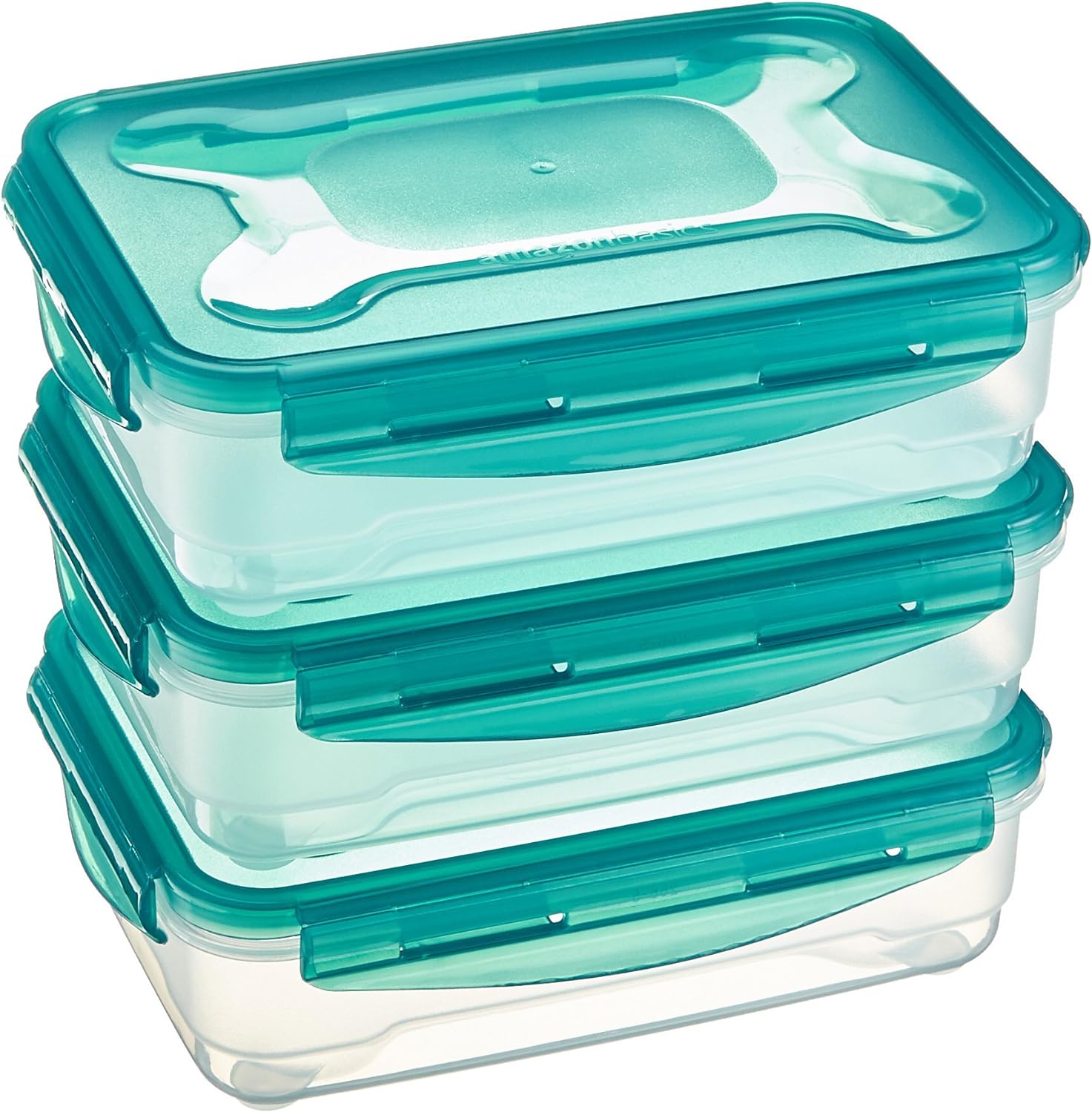 Lot de 3 boîtes de conservation hermétiques, 3 x 1.2 litres, Transparent 1.2 litres Unique