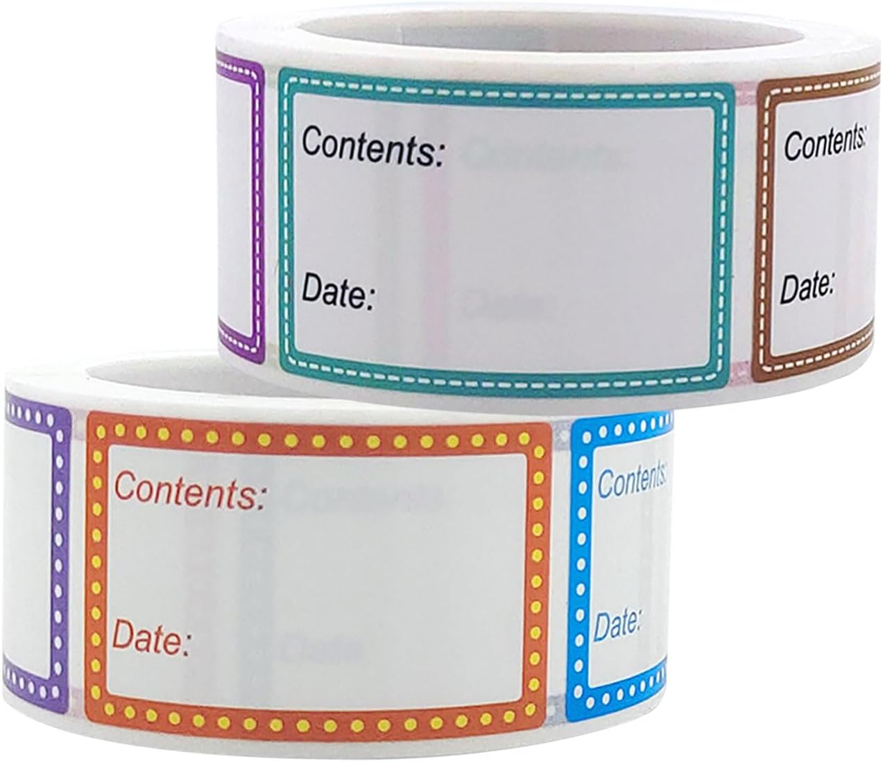 2 Rouleaux1000 PièCes éTiquettes Autocollantes CongéLation Alimentaire,Autocollantes Cuisine éTiquettes Universelles,Amovibles(25x40mm),éTiquettes D'éTiquetage pour Pots D'éPices BoîTes de CongéLation