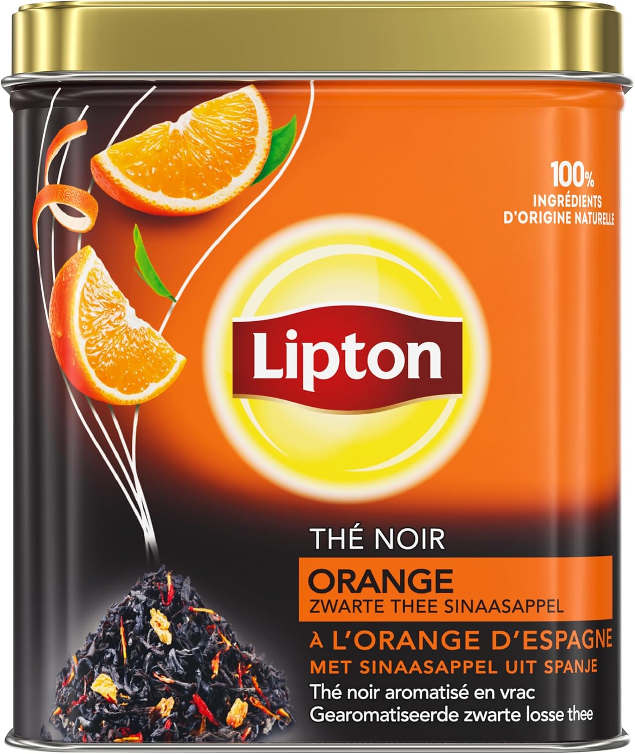 Lipton VRAC Thé Noir Orange, à l'orange d'Espagne 150g