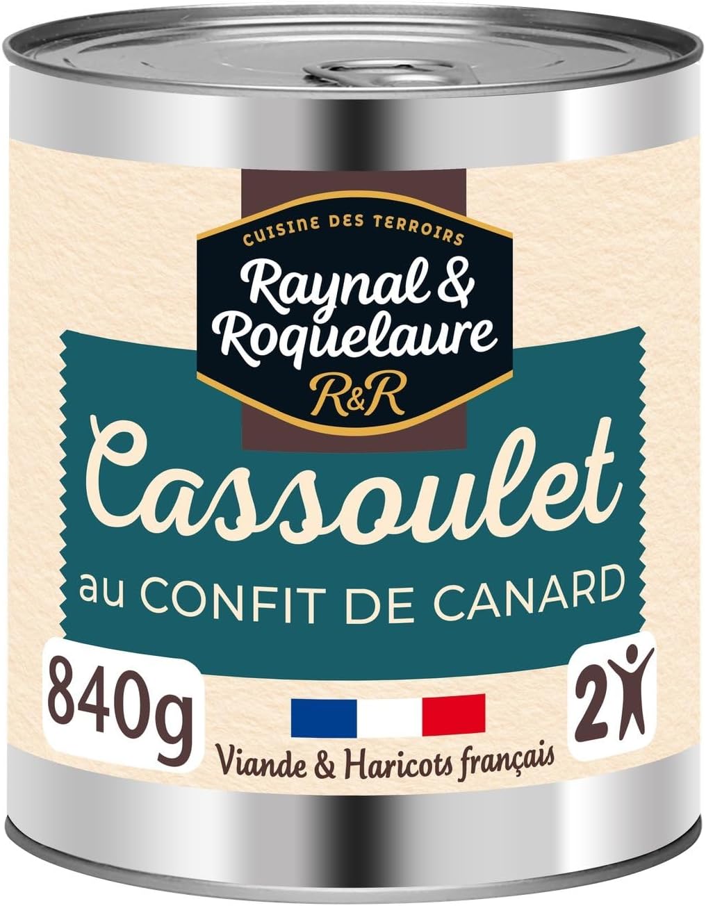 Plat familial Cassoulet de Castelnaudary RAYNAL ET ROQUELAURE - la boîte de 840g Lot De 3 - Par Lot