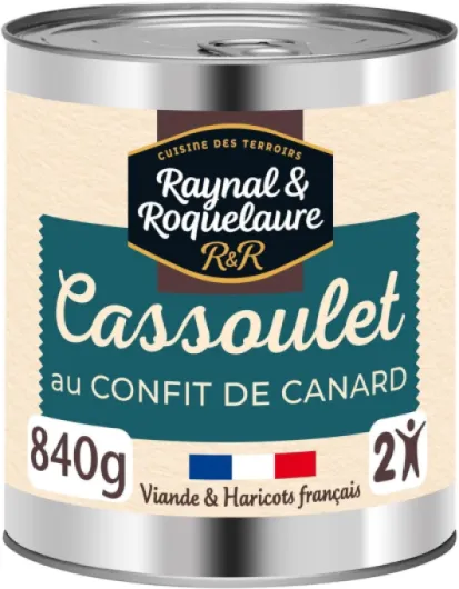 Plat familial Cassoulet de Castelnaudary RAYNAL ET ROQUELAURE - la boîte de 840g Lot De 3 - Par Lot