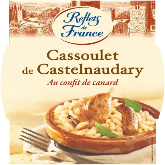 REFLETS DE FRANCE – Cassoulet Authentique de Castelnaudary, Riche en Saveurs Traditionnelles (Barquette 300g) - lot de 3 - Vendu par Lot