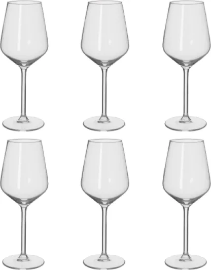 Verre a Vin Blanc - Verres à Vin Lot de 6 - Verre a Pied 53cl - Cadeau Femme et Maman - Cadeau Femme Anniversaire - Cadeau Fete des Meres - Verre 6X WHITE