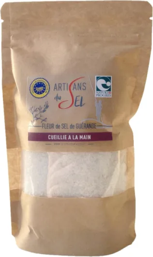 Fleur de Sel de Guérande IGP - White Celtic Cristal - French Unrefined Salt for Salt Mill - 200g - Artisans du Sel