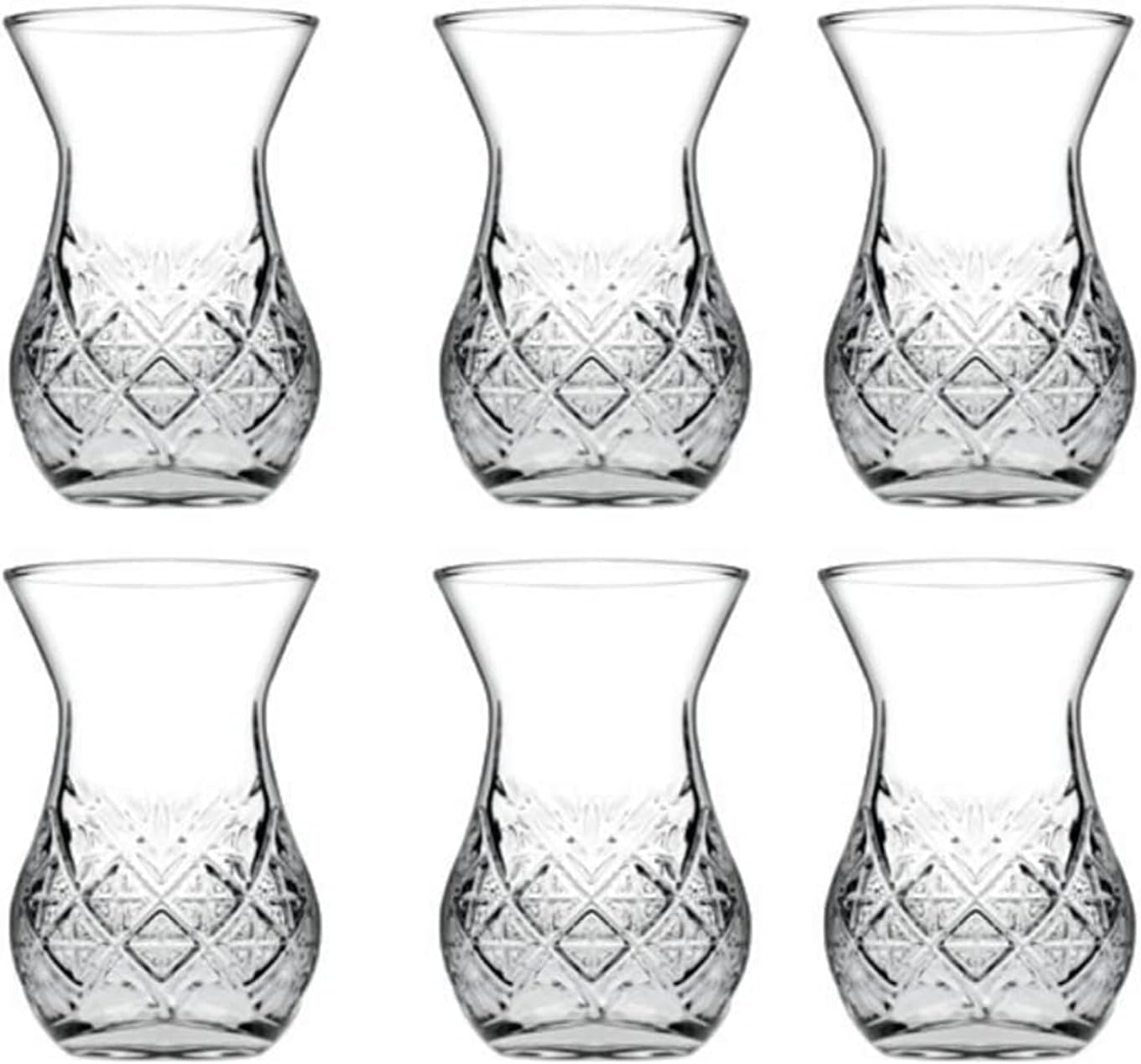 Pasabahce Kurvig Timeless 42881 Lot de 6 verres à thé, 155 ml