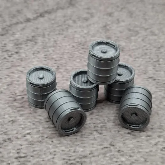 ULEIVA Lot de 6 fûts à bière de 30 litres compatibles avec LGB Spur G 1:22,5 - Accessoires de brasserie ferroviaire de jardin (6 pièces de 30 litres)