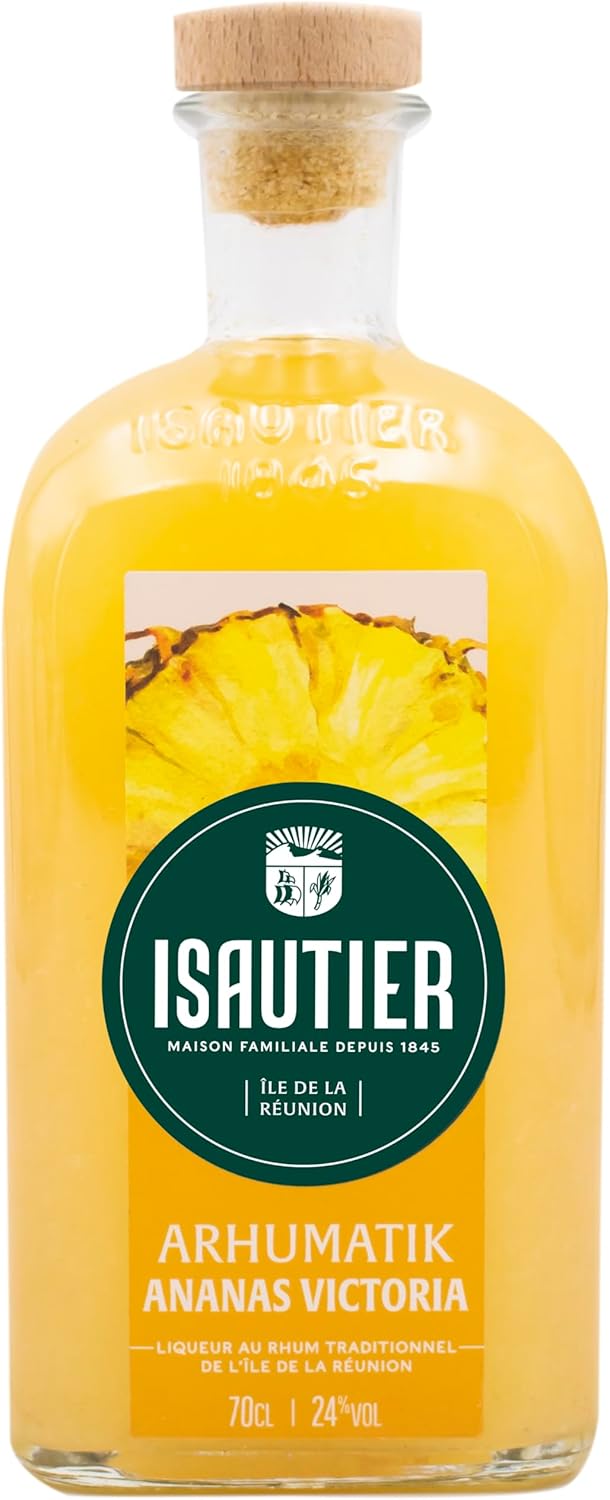Isautier - Arhumatik Ananas Victoria - Liqueur au rhum traditionnel - Ile de la Réunion - 24° (1 x 0,7L)