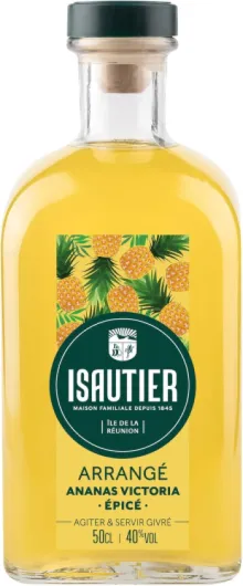 Isautier - Rhum Arrangé Ananas Victoria Epicé - Ile de la Réunion - 40° (1 x 0,5L)