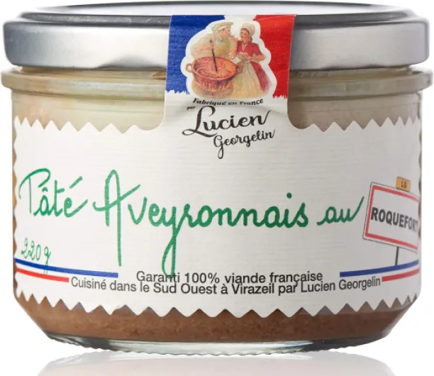 Lucien Georgelin Pâté Aveyronnais au Roquefort 220g