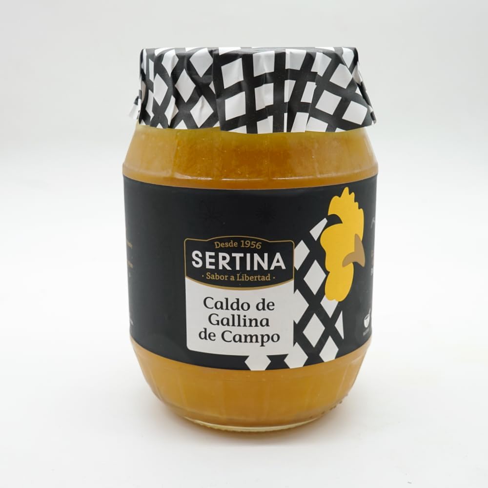 Bouillon de poulet fermier Sertina Pack de 3 - 3 X 950g - Le seul bouillon du marché avec 830 g de poulet par pot - Cuit lentement, 100% naturel, riche en goût - Sans conservateurs