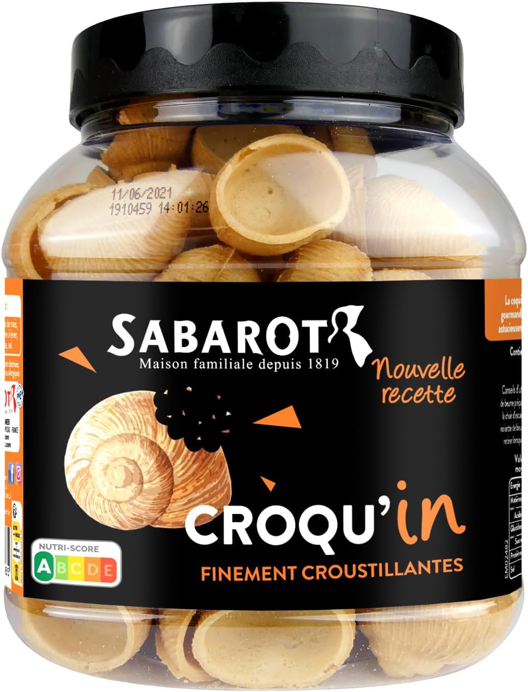 Croqu'in Escargots - Coquille à croquer - Pot 75g