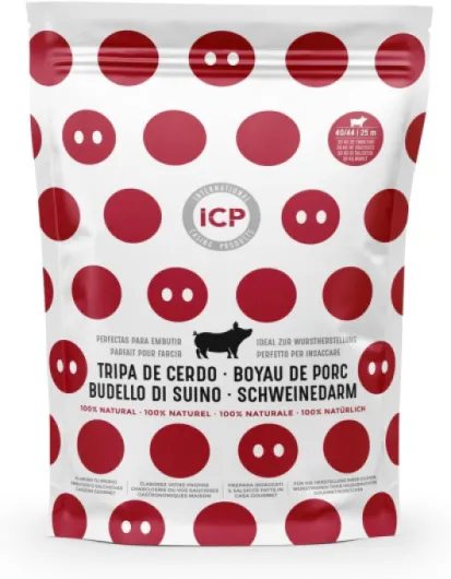 Boyaux naturels de porc pour confection de charcuterie – 25 m, calibre 40/44 - Confectionnez votre charcuterie maison - ICP