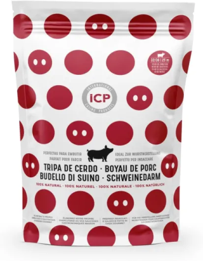 Boyaux naturels de porc pour confection de charcuterie – 25 m, calibre 32/36 - Confectionnez votre charcuterie maison - ICP