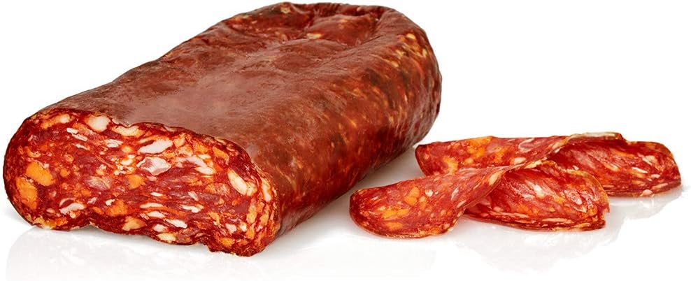 Spianata saucisson Salumi Pasini® - Environ 900 gr - Saucisson sec piquant - Charcuterie italienne typique de Calabre Porc 900 g (Lot de 1)