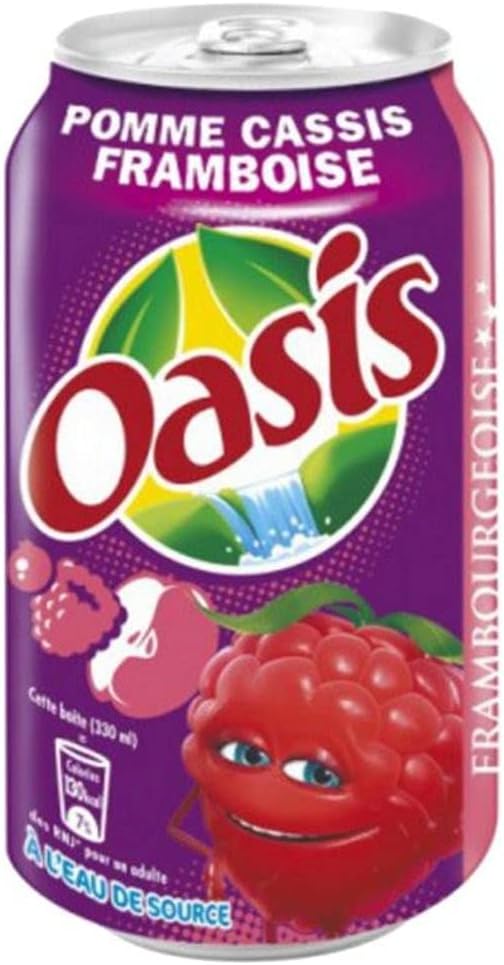 Oasis Pomme Cassis Framboise 33cl (pack de 24) Pomme Cassis Framboise 330 ml (Lot de 24)
