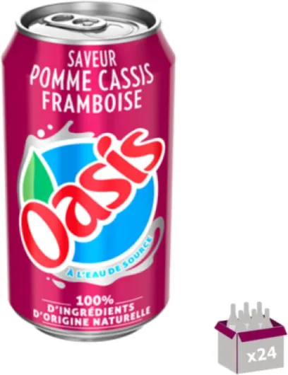 Oasis Pomme Cassis Framboise - 24 x 33 cL