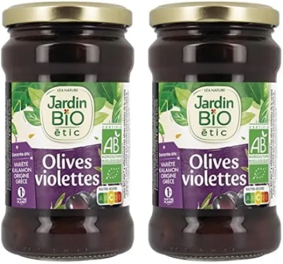 Jardin BiO étic - Olives violettes - Grèce 300 g (Lot de 2)