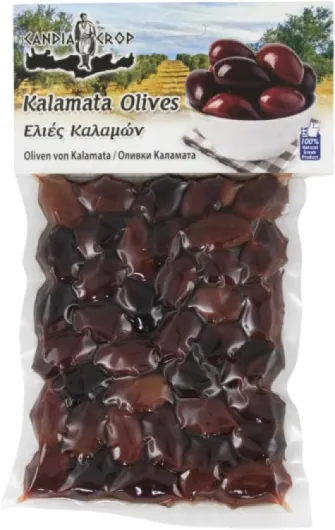 Candia Crop Kalamata Olives Noires Grec, Paquet de 5 x 200 g (Total: 1 Kg)