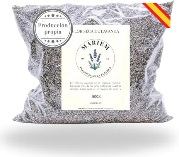 Lavande Séchée Mariem 500 g – Fleurs 100% Naturelles en Vrac pour Pot-Pourri, DIY, Armoires et Décoration