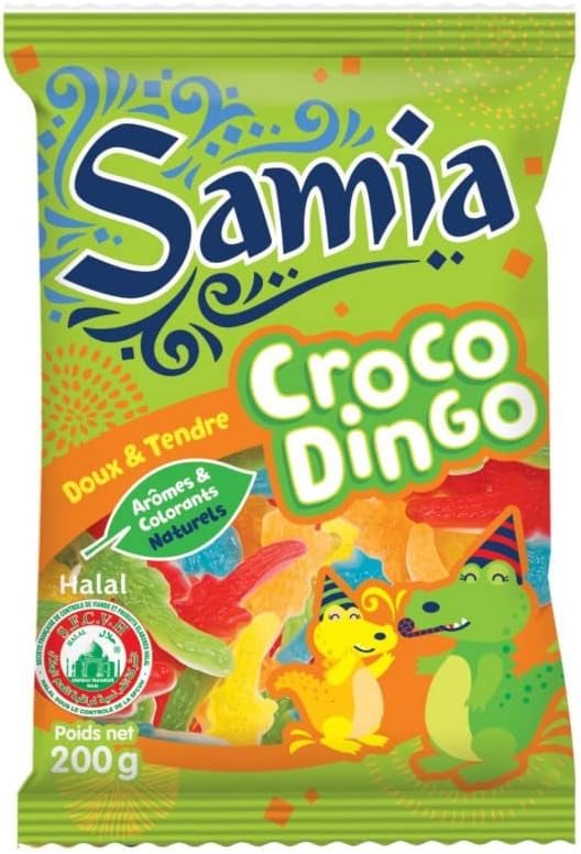 SAMIA - Samia Bonbons Crocodiles Halal 200G - Lot De 4