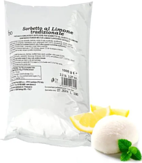 1 kg préparé en poudre pour sorbet au citron préparé traditionnel, idéal comme déSSRt, doux
