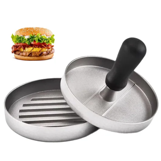 Presse à Burger 12cm, Presse a Steak Haché, Moule Steak Haché, Presse à Hamburger en Aluminium pour Cuisine et BBQ