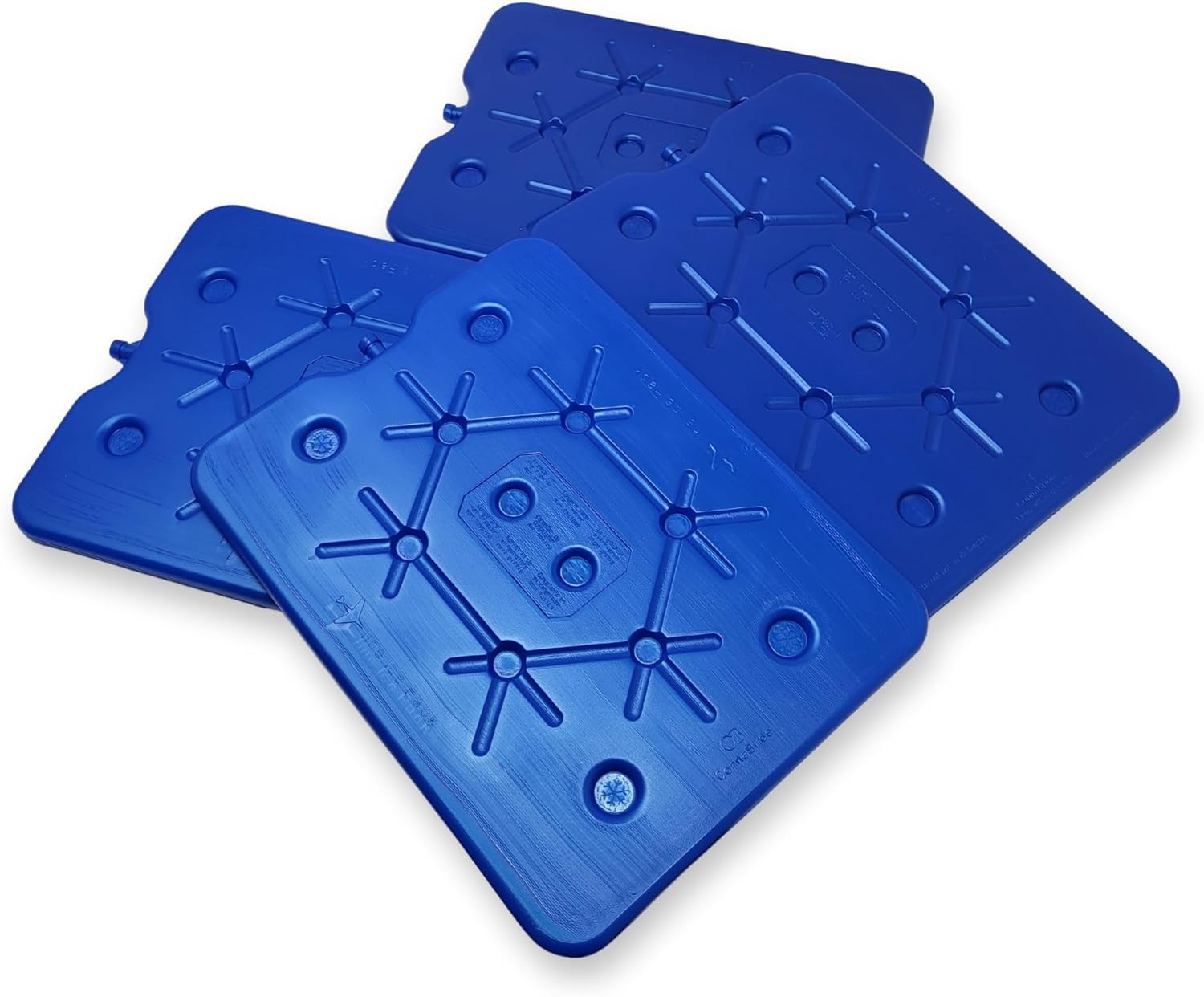 ToCi XXL Bloc réfrigérant pour glacière, bleu, 32 x 25 cm, 800 ml, Lot de 4