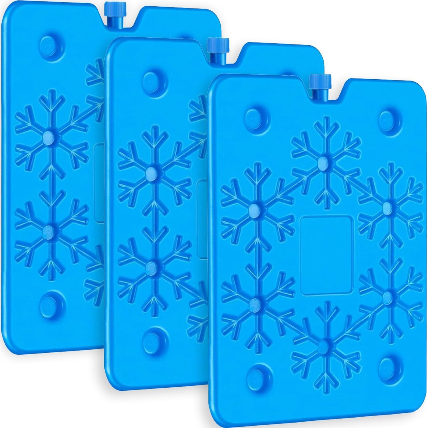 Lot de 3/5 Pain de Glace 800ml pour Glacière, Ultra-Plats 1,5cm & Anti-fuites – Éléments réfrigérants réutilisables pour Camping, Pique-Nique, pêche – Froid Longue durée, BPA Free Bleu-3