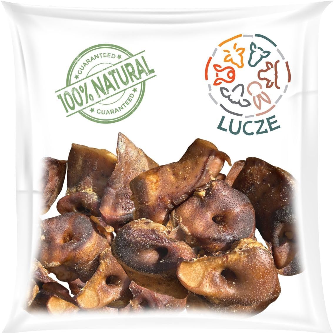 Nez de Porc séché, 300g, Museau de Porc pour Chiens, Friandises Naturelles à mâcher, pour Petits et Grands