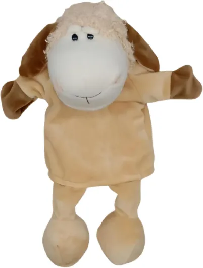 Marionnettes à Main avec Corps Entier pour Les Enfants,Jouets en Peluche pour Enfants Zoo Friends Puppet Theatre avec Bouche Ouverte Mobile,Cadeaux pour Garçons et Filles,35cm,Mouton