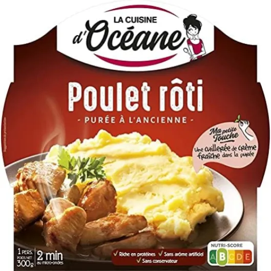 LA CUISINE D OCEANE - Poulet Rôti Et Sa Purée À Lancienne 300G - Lot De 4 - Offre Special