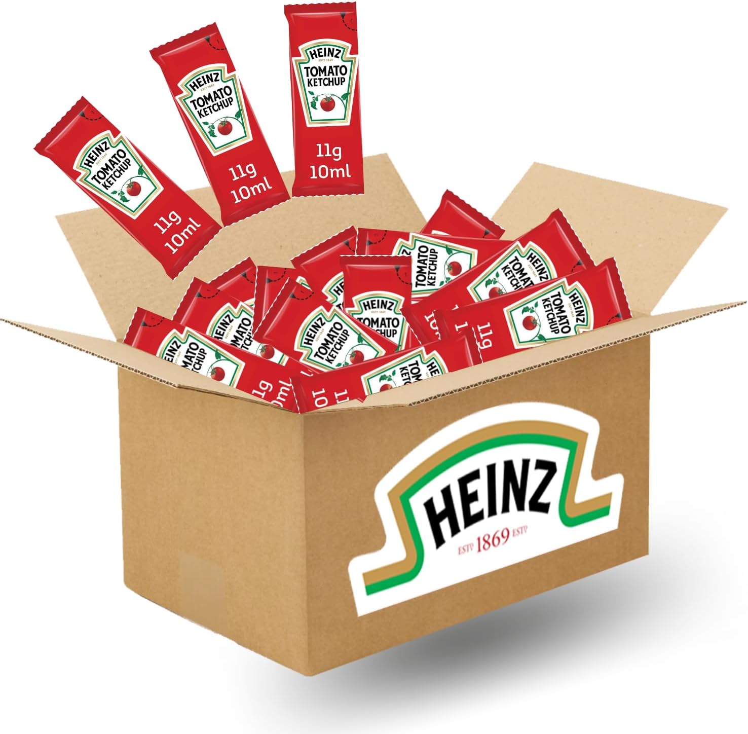 HEINZ - 100 sticks de sauce KETCHUP - doses individuelles 10 ml