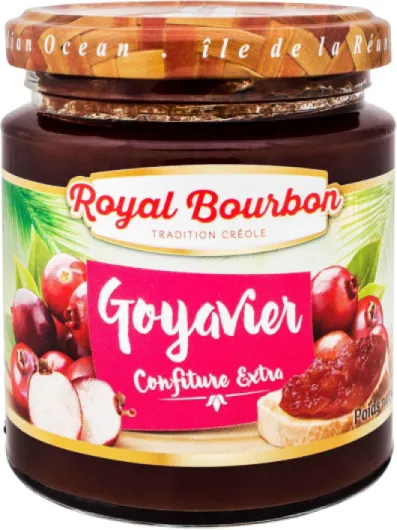 ROYAL BOURBON - Ile de la Réunion - Confiture Pot en verre de 250g : (Lot de 3 Pots, Goyavier-Confiture) Goyavier-Confiture Lot de 3 Pots