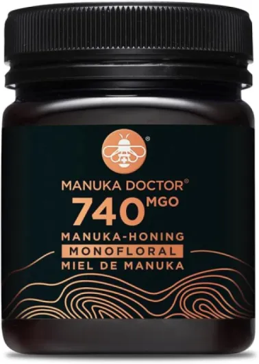 MANUKA DOCTOR - MGO 740 Miel de Manuka monofloral (250g) 100% pur miel de Nouvelle-Zélande - Certifié - Garanti - CRU - Sans OGM MGO 740 250 g (Lot de 1)