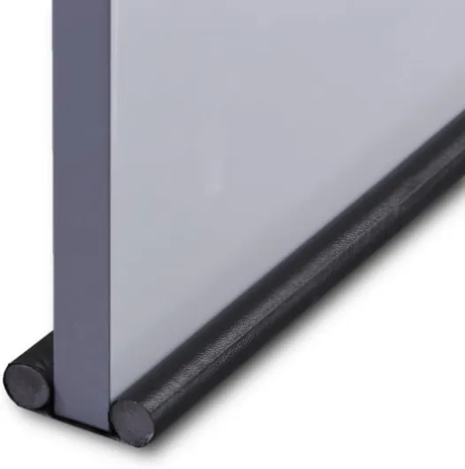 Lot de 2 boudins de porte en cuir synthétique avec double joint d'étanchéité - Découpable - Boudin de porte et boudin de porte (noir) Lot de 2 Noir