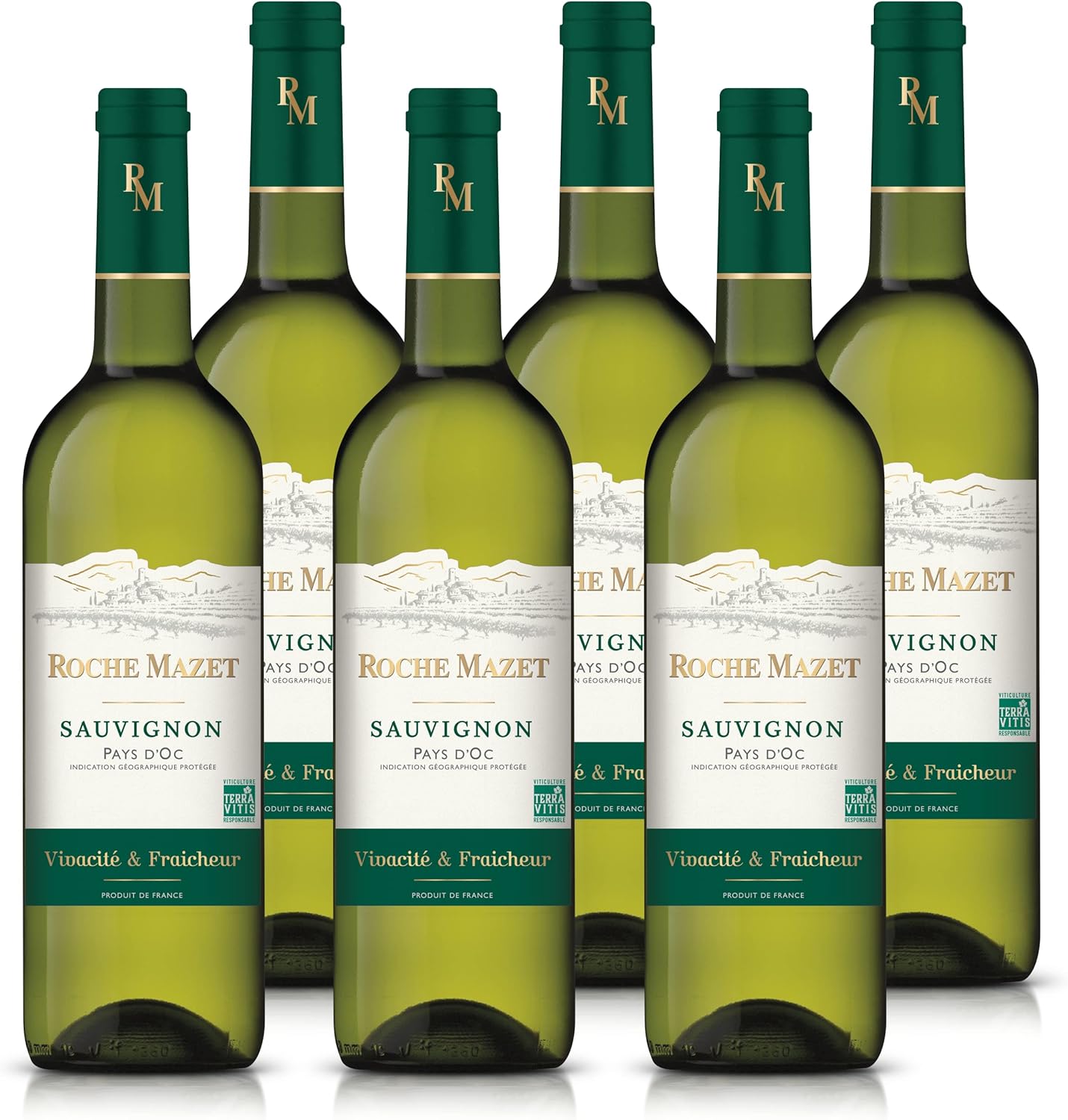 Sauvignon – Vin Blanc – IGP Pays d’Oc - Terra Vitis - Lot de 6 bouteilles x 75 cl 6 x 75cl