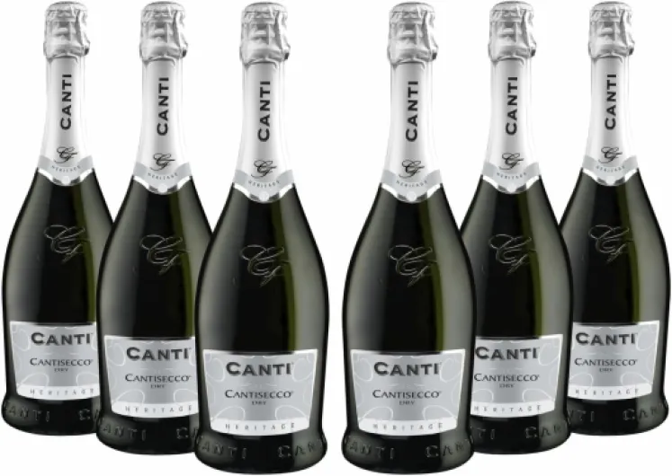 Secco, Vin Blanc Sec, Élaboré à Partir du Cépage Glera, Trebbiano et Garganega, Goût Fruité et Frais, 6x750 ml