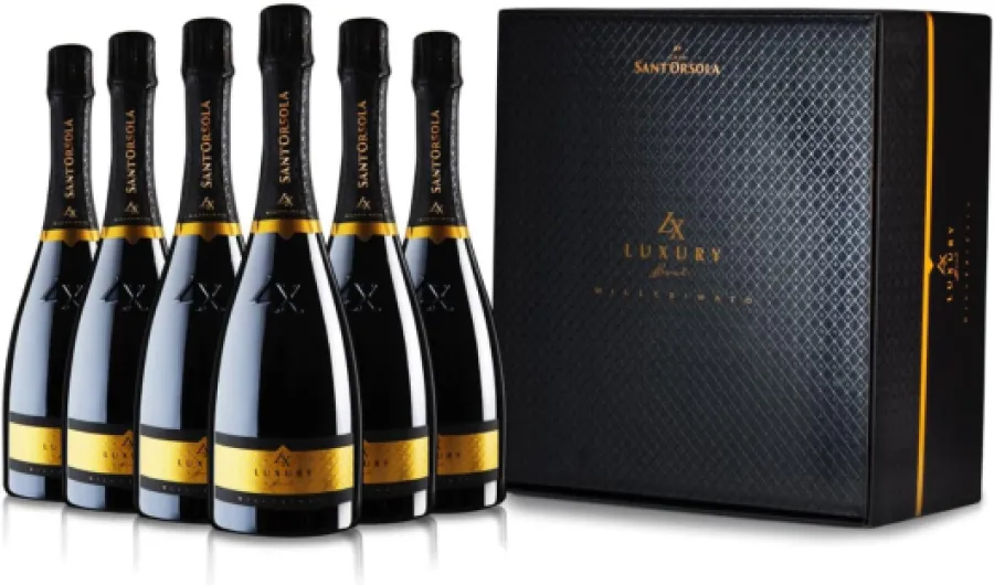 Sant'Orsola Prosecco D.O.C - LX Brut Millesime Sec Vin Petillant Italien Set de 6 Bouteilles, Blanc, 750 milliliters Unique