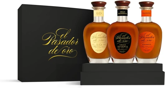 EL PASADOR DE ORO - Coffret Découverte - Rhum XO + Gran Reserva + Rhum Pasiòn - Origine : Guatemala - 3 x 20cl Rhum XO + Gran Reserva + Rhum Pasiòn 3 x 20cl