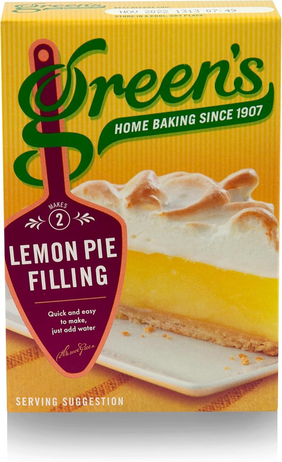 Greens Cakes Zesty Lot de 2 tarte au citron 140 g