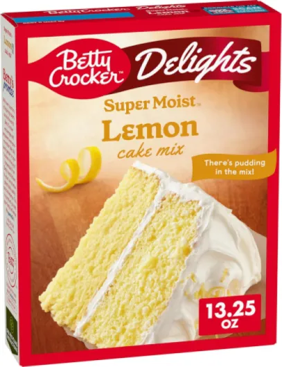 Delights Super Moist Lemon Cake Mix, 13.25 oz.