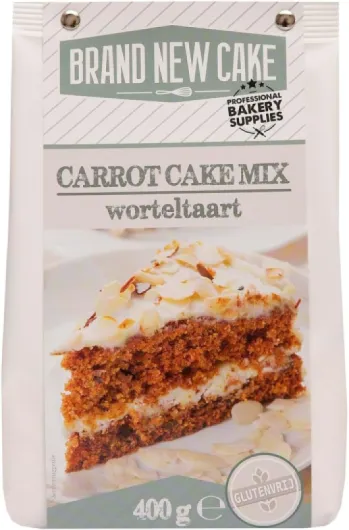 BrandNewCake® Mix pour Gâteau aux Carottes 400g - Sans Gluten - Facile à Préparer
