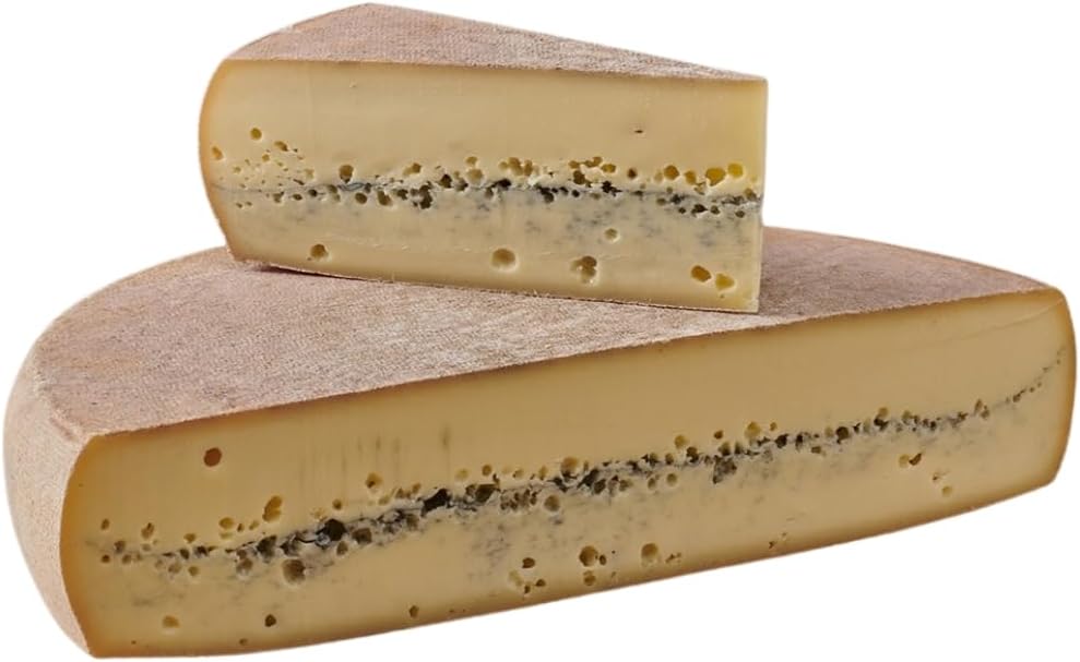 Morbier AOP fromage fermier du Haut Doubs - 500gr - Fabrication traditionnelle au lait cru de la Franche-Comté - Affinage 5-6 mois