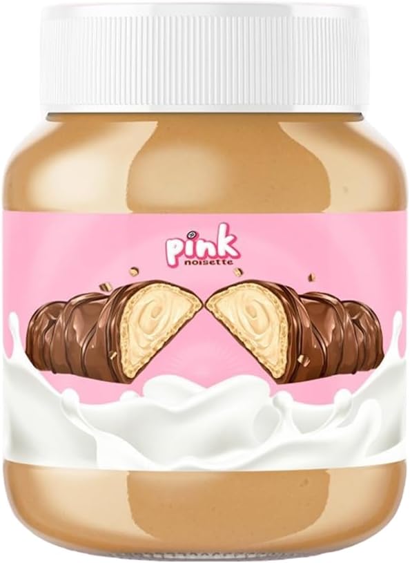 PINK NOISETTE Pâte à tartiner goût Bueno 400g au noisettes et au lait