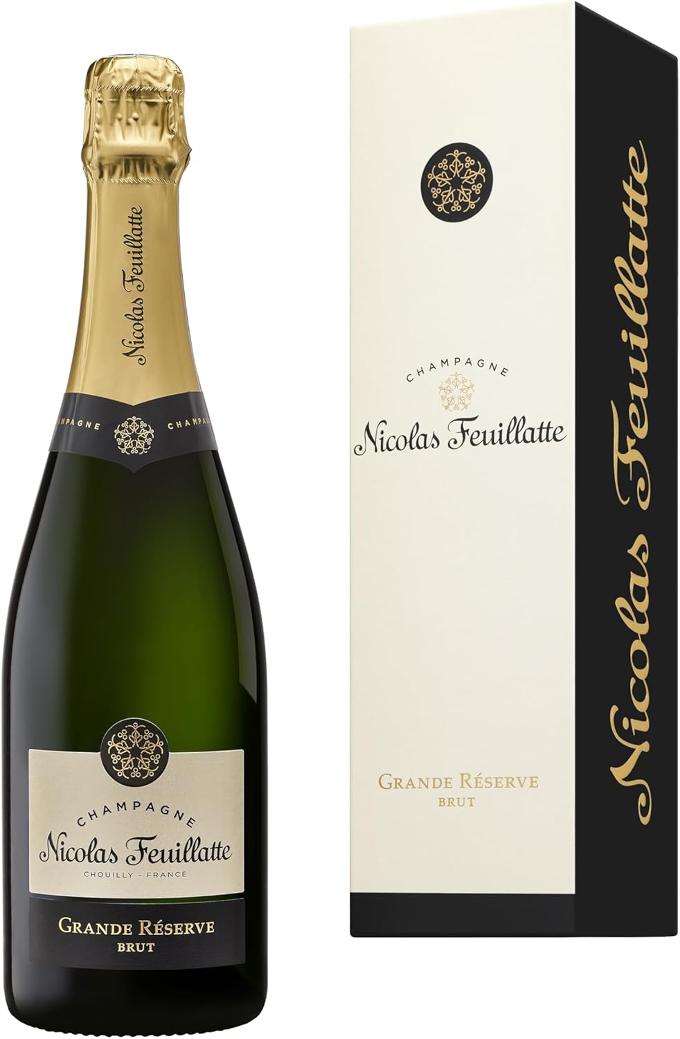 Champagne Nicolas Feuillatte Grande Reserve Brut en coffret, 75cl 75 cl en étui Brut