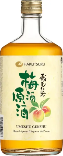 HAKUTSURU - Umeshu Genshu - Liqueur de Prune - Origine : Japon - 19,7% Alcool - Notes de Prunes & d'Abricots - Parfait en cocktail, pur ou sur glace - 70 cl