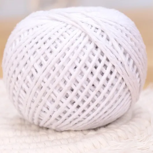 Ficelle de cuisine en coton naturel 50 m pour viande, saucisse, roulades, barbecue, rôti de charcuterie et bricolage (B)